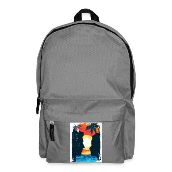 Tropischer Sonnenuntergangsliebhaber - Rucksack - Mittelgrau - Vorne