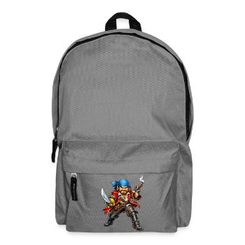 Boucanier avec foulard bleu - Sac à dos - gris éléphant - Devant