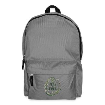 Fern & Free – Vintage Farn Design - Rucksack - Mittelgrau - Vorne
