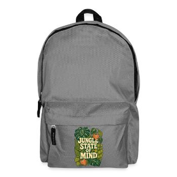 Jungle State of Mind – Tropische Pflanzen - Rucksack - Mittelgrau - Vorne