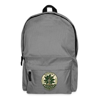 Rooted & Resilient – Vintage Gummibaum - Rucksack - Mittelgrau - Vorne