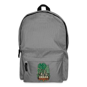 Urban Jungle – Monstera City Pflanzen - Rucksack - Mittelgrau - Vorne
