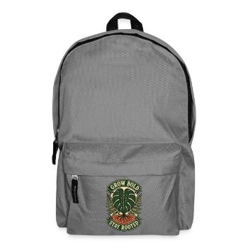 Grow Bold Stay Rooted – Vintage Monstera - Rucksack - Mittelgrau - Vorne