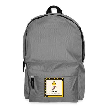 Vorsicht Couch-Potato Zone - Rucksack - Mittelgrau - Vorne