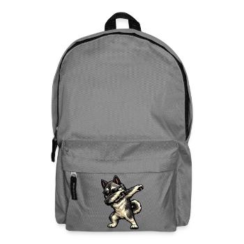 Dabbing Norwegischer Elchhund - Rucksack - Mittelgrau - Vorne
