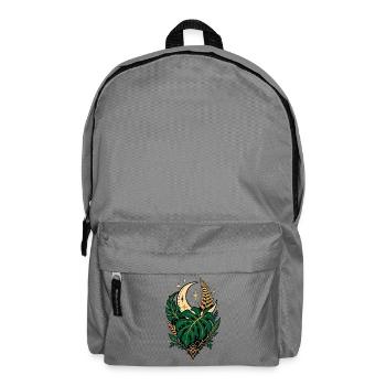 Monstera Moon – Mystisches Botanical Design - Rucksack - Mittelgrau - Vorne