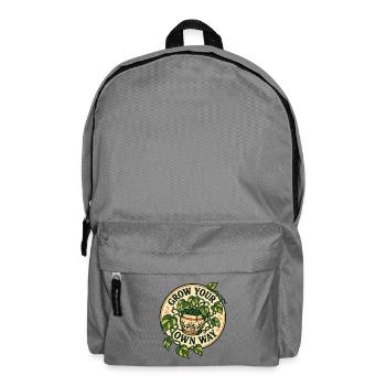 Grow Your Own Way – Pothos Pflanzen Spruch - Rucksack - Mittelgrau - Vorne