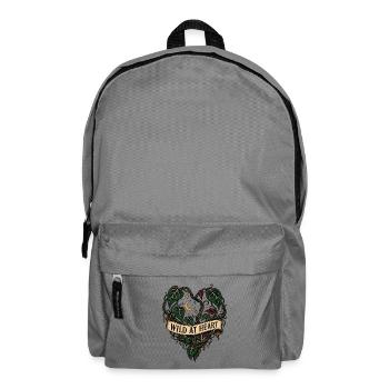 Wild at Heart – Philodendron Pflanzenherz - Rucksack - Mittelgrau - Vorne