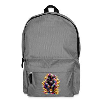 Farbenfrohe Weltraumastronautin - Rucksack - Mittelgrau - Vorne