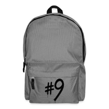 Graffiti Ziffer9 Streetart - Rucksack - Mittelgrau - Vorne