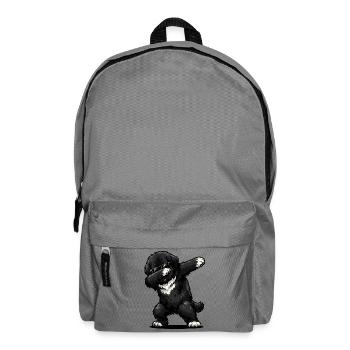 Dabbing Neufundländer im Comic Stil - Rucksack - Mittelgrau - Vorne