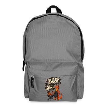 Das ist kein Rauch Das ist Aroma – Drache Grill - Rucksack - Mittelgrau - Vorne