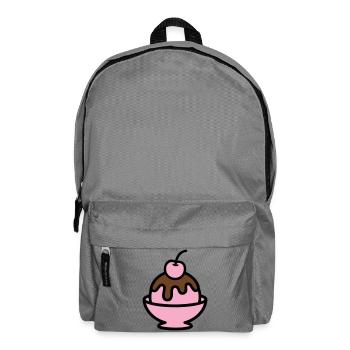 Sundae Cherry Artwork - Backpack - elephant grey - Front