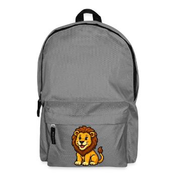 Pixel Lion Cub Design - Sac à dos - gris éléphant - Devant