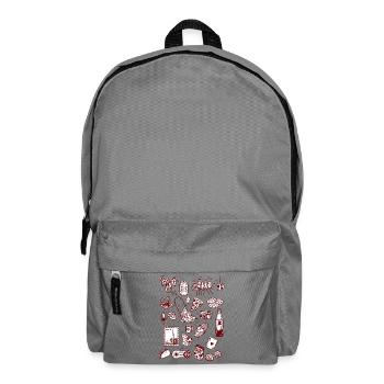 Nightlife Snack Doodle Mashup - Backpack - elephant grey - Front