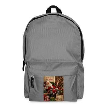 Rentner Weihnachtsmann Definiere Brav Humor Frech - Rucksack - Mittelgrau - Vorne