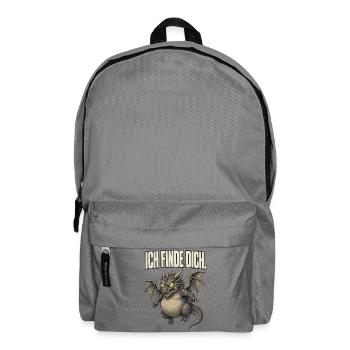 Ich finde DICH Drachen - Rucksack - Mittelgrau - Vorne
