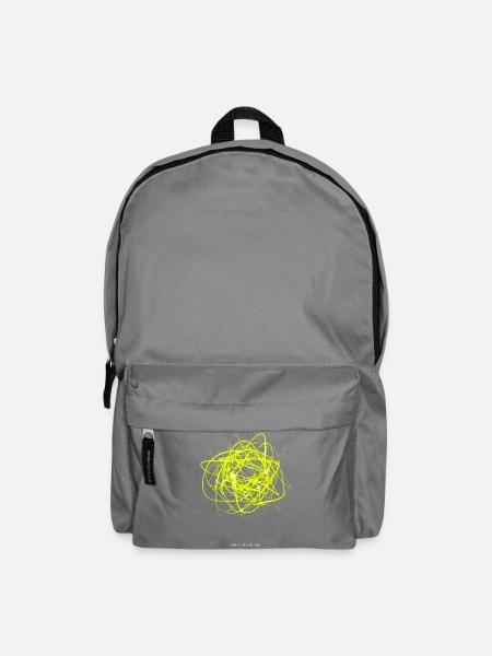 Überdenken, Kritzel-Neon - Rucksack - Mittelgrau