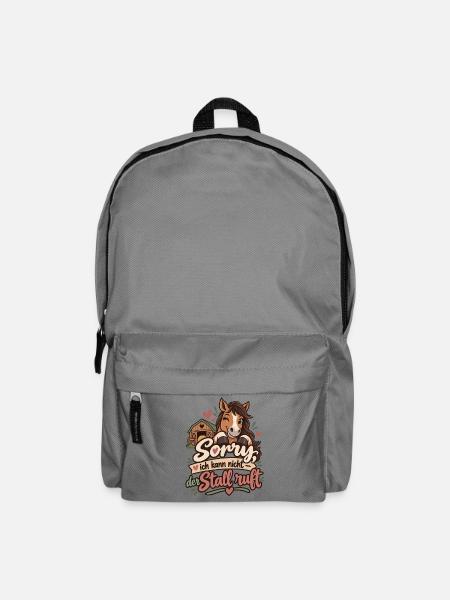 Sorry, ich kann nicht – der Stall ruft - Rucksack - Mittelgrau