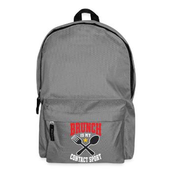 Brunch Is a Contact Sport – Brunch Humor - Rucksack - Mittelgrau - Vorne