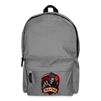 Sensenmann Halloween Schild - Rucksack - Mittelgrau - Vorne