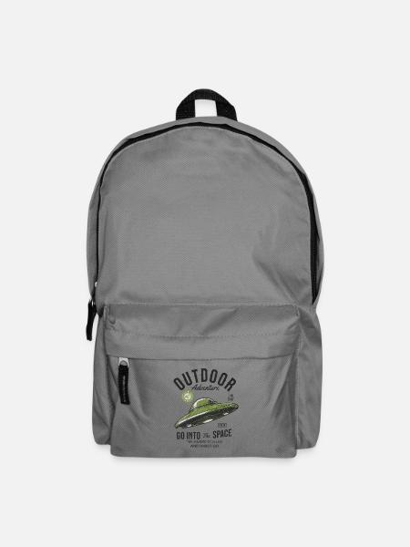 UFO Design Outdoor Adventure Space Spruch - Rucksack - Mittelgrau