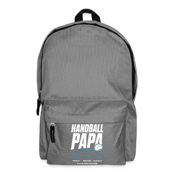 Handballpapa Geschenk – Saison für Saison - Rucksack - Mittelgrau - Vorne