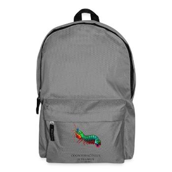 Pfauen-Gottanbeterin-Garnelen-Illustration - Rucksack - Mittelgrau - Vorne