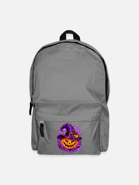 Halloween-Zauberhut Kürbis - Rucksack - Mittelgrau