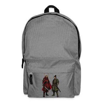 Roter und Grüner Samurai-Kontrast - Rucksack - Mittelgrau - Vorne