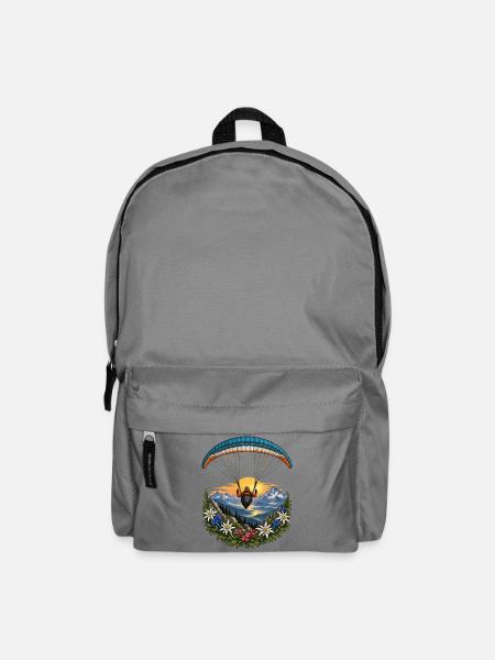 Paragliding Alpenpanorama Blumenkreis - Rucksack - Mittelgrau
