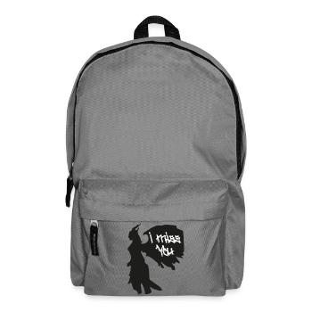 I Miss You Gothic Silhouette - Rucksack - Mittelgrau - Vorne