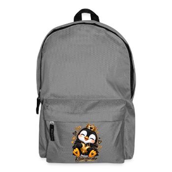 Kleiner Königspinguin Herzenglanz - Rucksack - Mittelgrau - Vorne