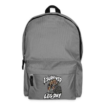 Ich habe den Beintag überlebt - Rucksack - Mittelgrau - Vorne