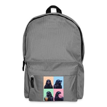 Krähen Krähe - Rucksack - Mittelgrau - Vorne
