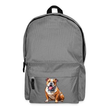 Bulldoggen-Hundesitting - Rucksack - Mittelgrau - Vorne