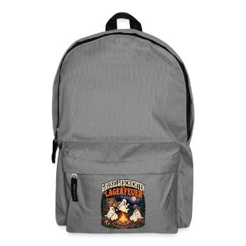Gruselgeschichten am Lagerfeuer - Rucksack - Mittelgrau - Vorne