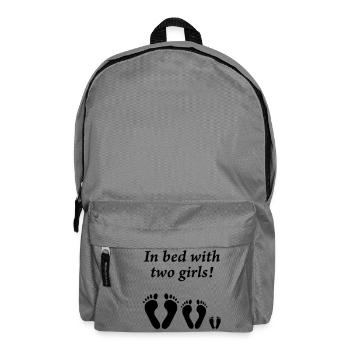 In bed with two girls - daddy and his girls - Papa - Backpack - elephant grey - Front
