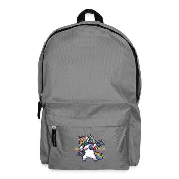 Einhorn DJ – Musik, Party & Festival - Rucksack - Mittelgrau - Vorne
