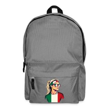 Italie drapeau drapeau femme lunettes de soleil fan jersey - Sac à dos - gris éléphant - Devant