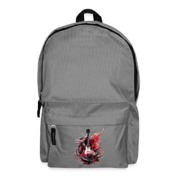 E-Gitarre Gitarre Gitarrist Musik Instrument Rock - Rucksack - Mittelgrau - Vorne