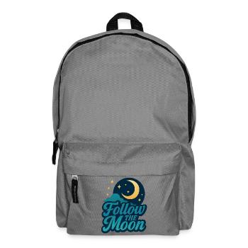 Night Sky with Moon and Stars - Backpack - elephant grey - Front