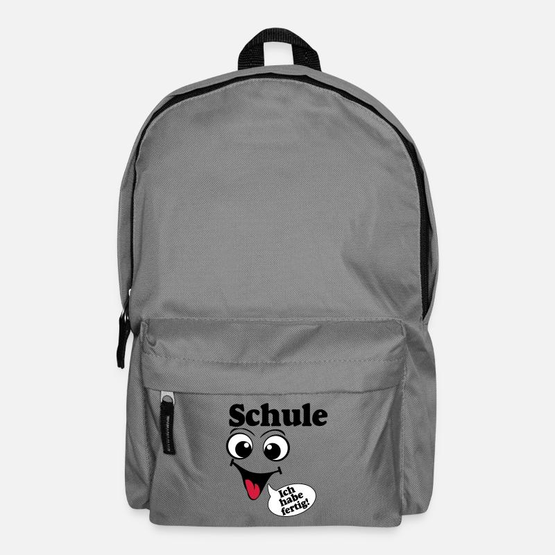 Abschluß , Schule ich habe fertig (25) - Rucksack - Mittelgrau