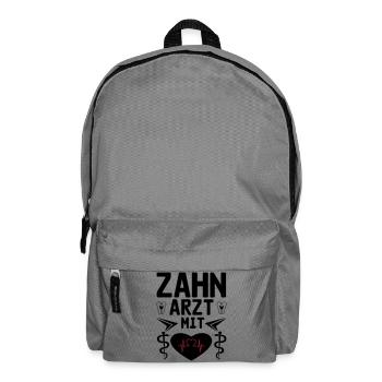 Zahnarzt mit Herz Geschenk - Rucksack - Mittelgrau - Vorne