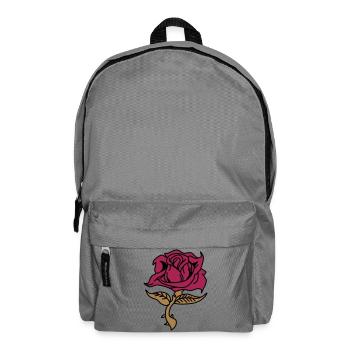 Rose (fleur) - Sac à dos - gris éléphant - Devant
