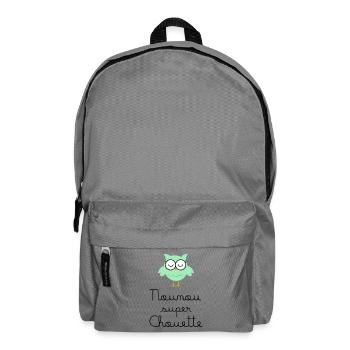 Kindermädchen große Eule - Rucksack - Mittelgrau - Vorne