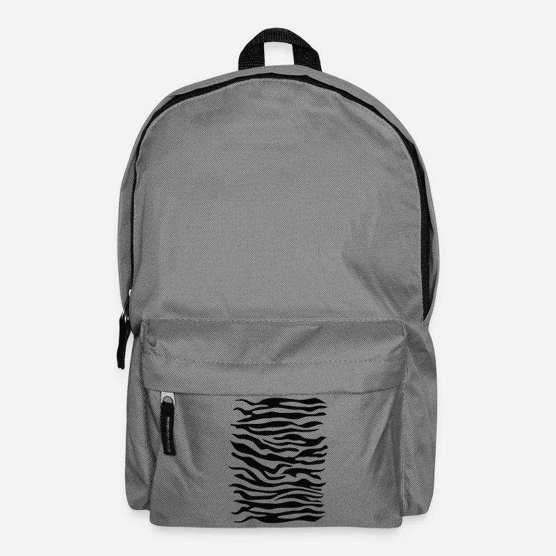 Zebra Muster schwarz - Rucksack - Mittelgrau