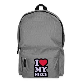 I love my niece - Ich liebe meine Nichte - Rucksack - Mittelgrau - Vorne