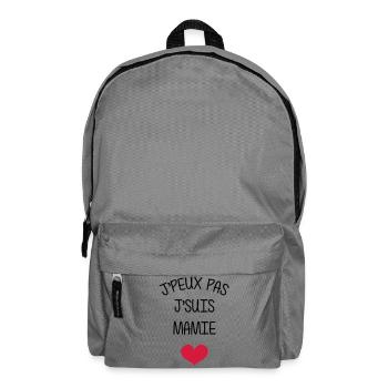 Mamie Mamy Grand Mère Naissance Bébé Amour - Sac à dos - gris éléphant - Devant