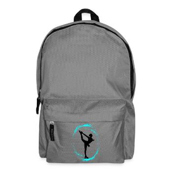 Türkis Pinselkreis Ring - Rucksack - Mittelgrau - Vorne